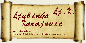 Ljubinko Karajović vizit kartica